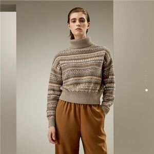 Lilysilk Fair Isle Cashmere Pullover